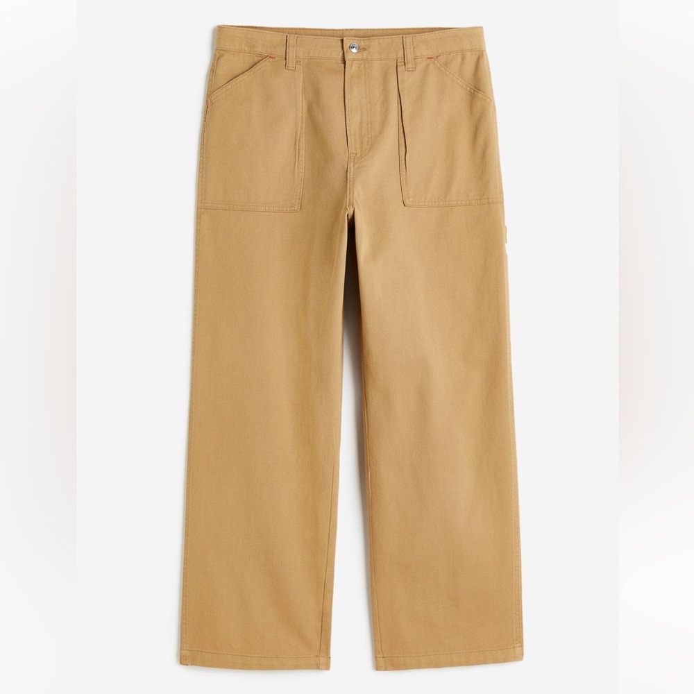 Loose Fit Twill Cargo Pants